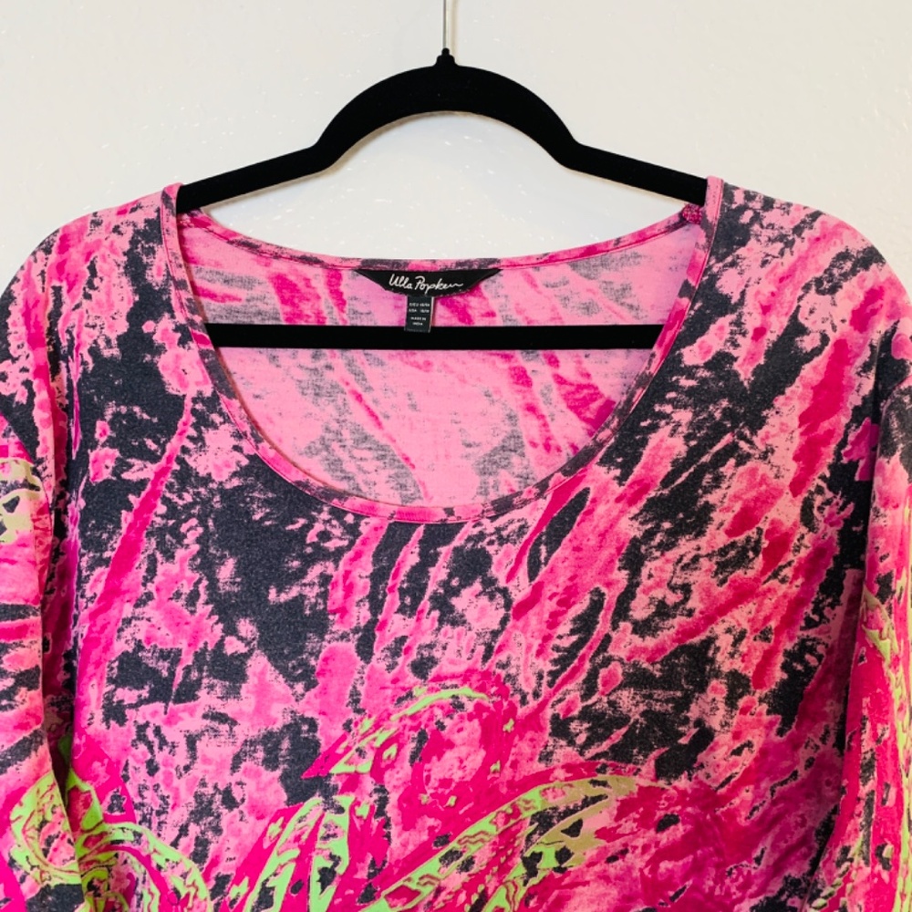 Ulla Popken Tunic Top Womens USA Size 16/18 Artsy Lagenlook Paisley Cotton - Picture 2 of 12